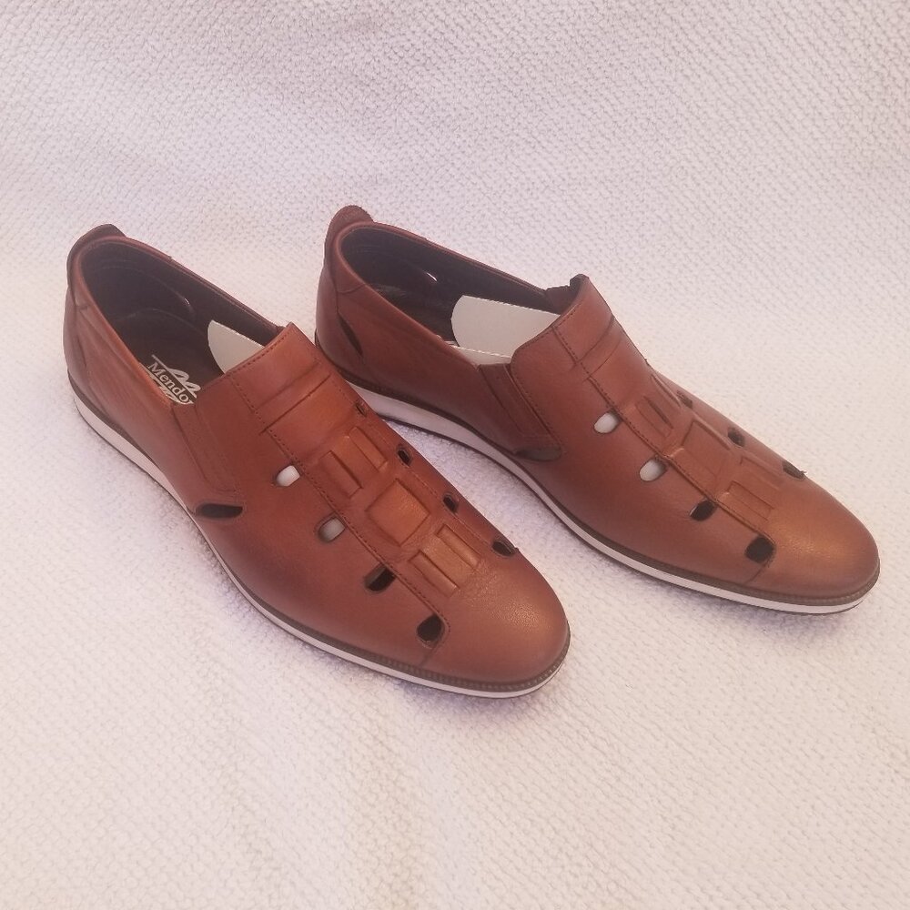 Smart mens leather slip ons.